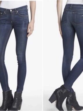 RAG & BONE Jeans Womens Woodford Heritage Skinny Ankle in Kensington size 31